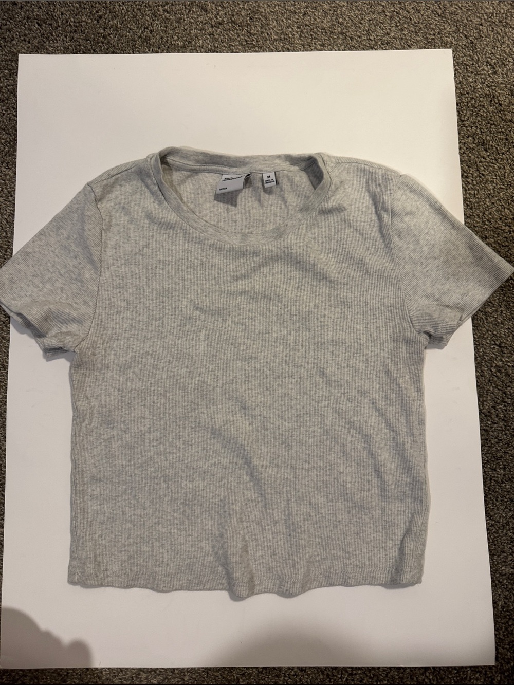 TNA homestretch ribbed grey tee